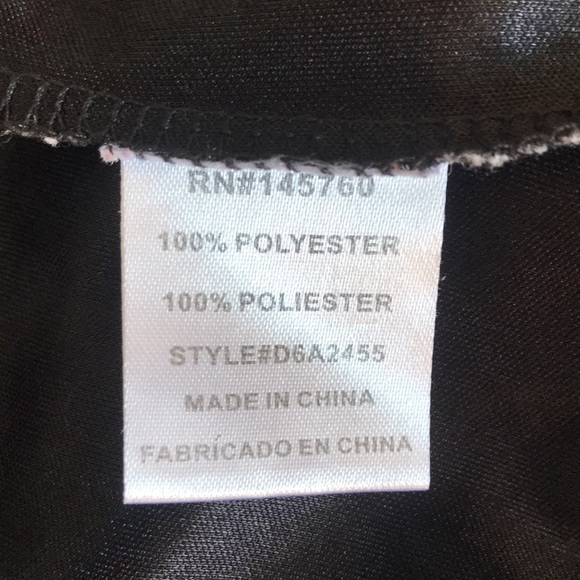 IJOAH black & pink floral chiffon mesh pullover 3/4 sleeves tunic/mini dress M - Picture 14 of 15